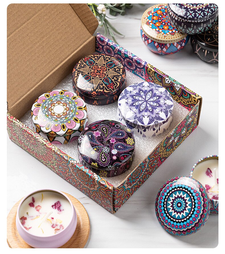 Velas Aromáticas Perfumadas Relaxantes de Longa Duração Originais e Ornamentadas