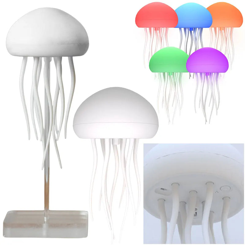 Luminária Atmosfera Jellyfish RGB com Tentáculos Flexíveis e Controle por Voz