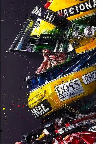 Pintura Numerada - Ayrton Senna