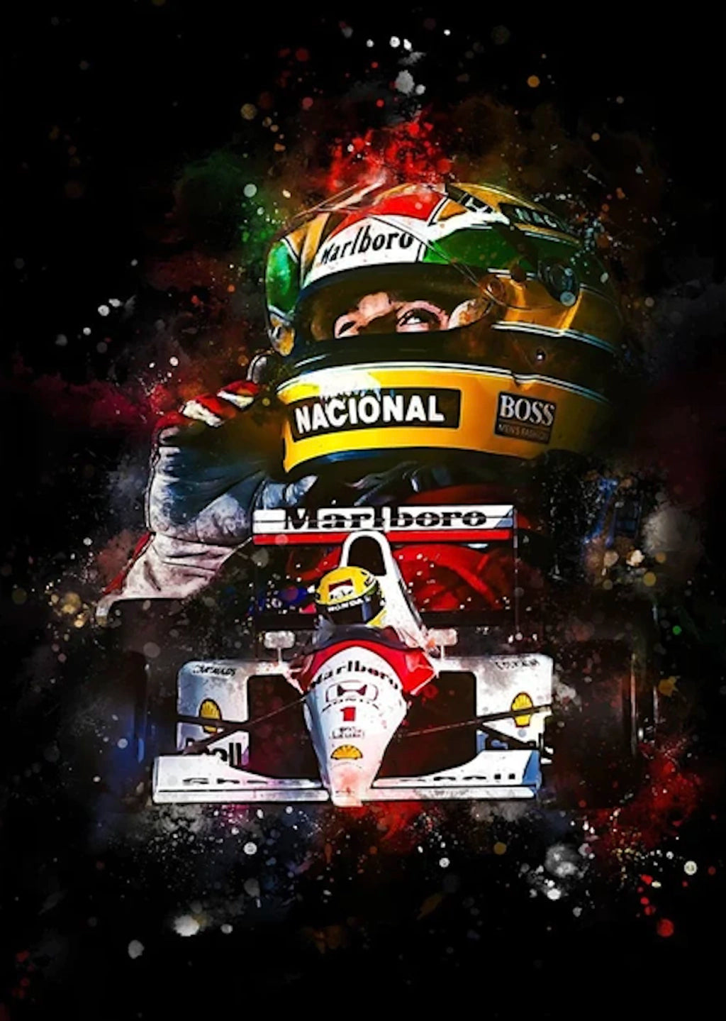 Pintura Numerada - Ayrton Senna
