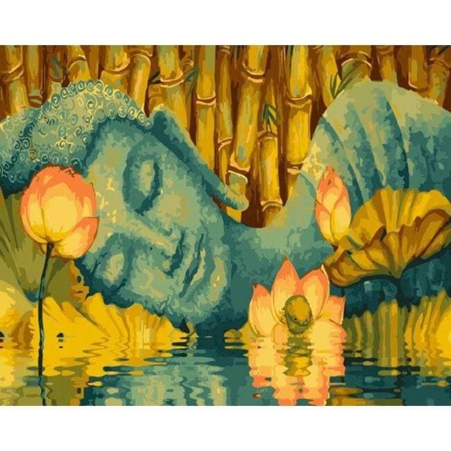 Kit pintura numerada  - Buda no lago