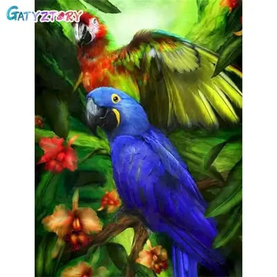 Kit pintura numerada  - araras amazonas
