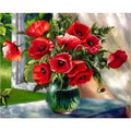 Kit pintura numerada - Rosas vermelhas
