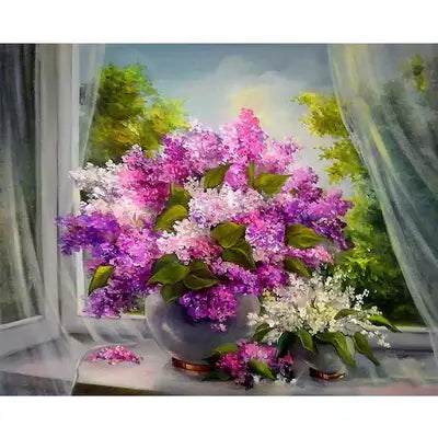 Kit pintura numerada - Flores