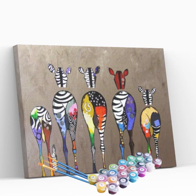 Kit pintura numerada - Zebras bunda