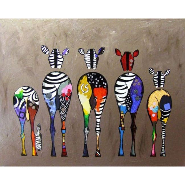 Kit pintura numerada - Zebras bunda