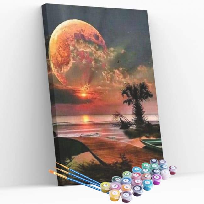 Kit pintura numerada - Lua cheia