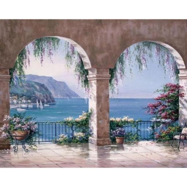 Kit pintura numerada - Vista do mar