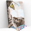 Kit pintura numerada - Gato e Borboleta