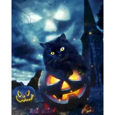 Kit pintura numerada - gato negro