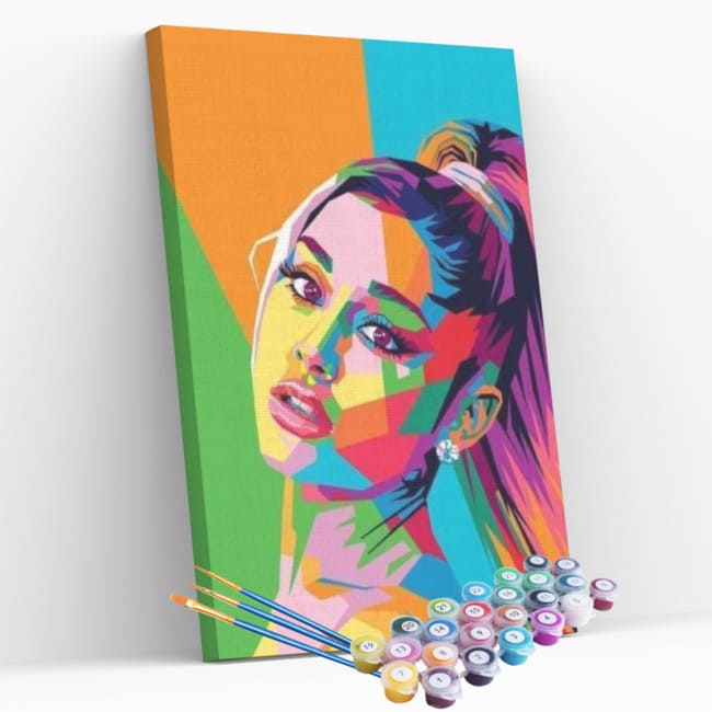 Kit pintura numerada  - Ariana Grande desenho
