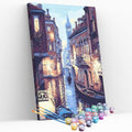 Kit pintura numerada - Canais de Veneza noturno