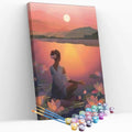 Kit pintura numerada - Meditação pôr do sol