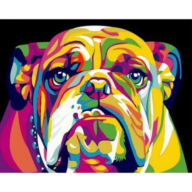 Kit pintura numerada - Pug colorido