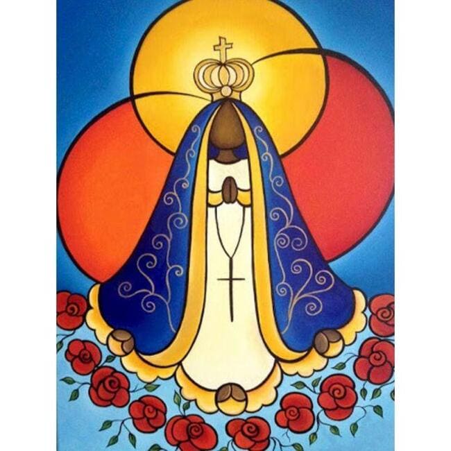 Kit pintura numerada - Nossa Senhora Aparecida desenho