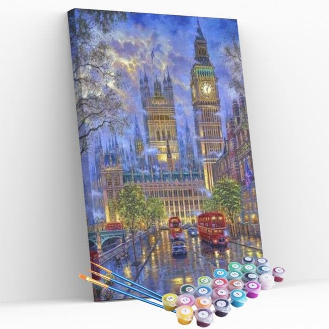 Kit pintura numerada - Londres a noite