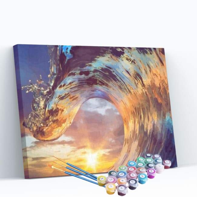 Kit pintura numerada - Onda e sol