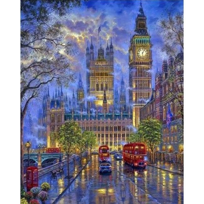 Kit pintura numerada - Londres a noite