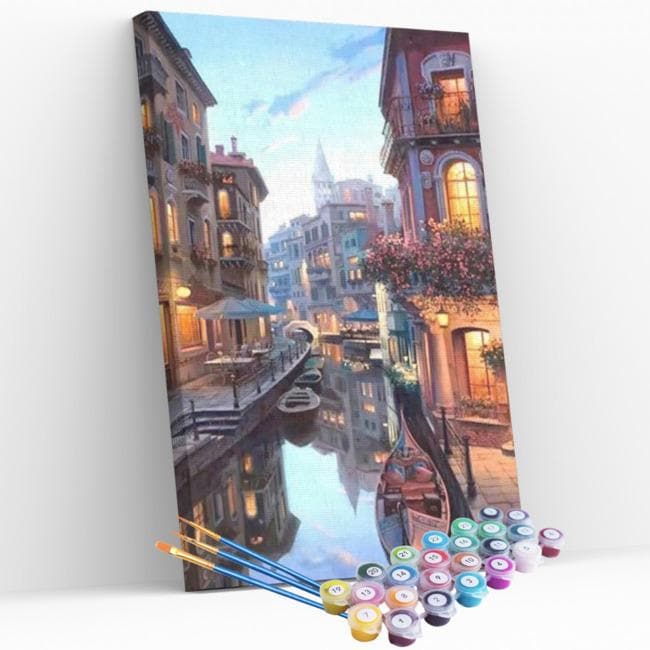 Kit pintura numerada - Canais de Veneza