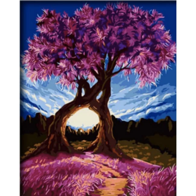 Kit pintura numerada - Cerejeira e luar