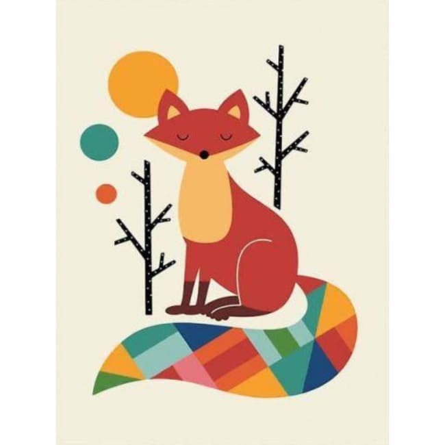 Kit pintura numerada - Raposa desenho