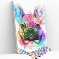 Kit pintura numerada - Bulldog psicodélico