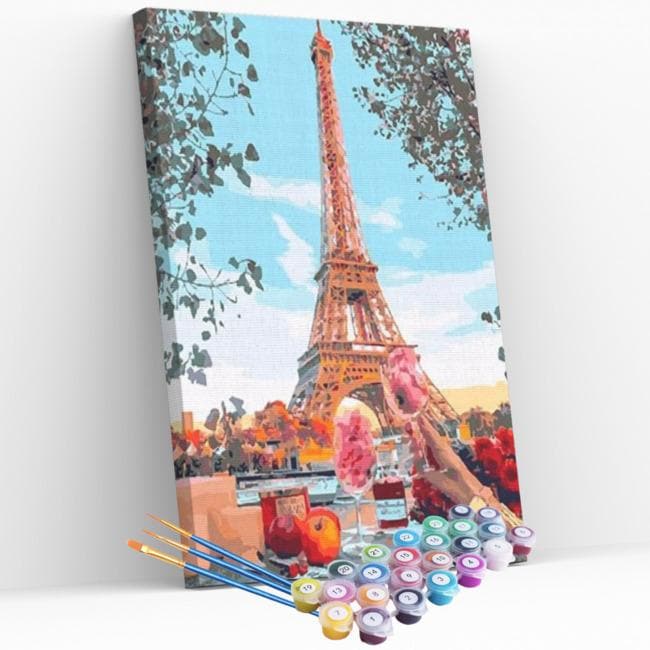 Kit pintura numerada - Vista torre Eiffel