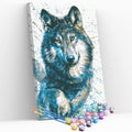 Kit pintura numerada - Lobo azul