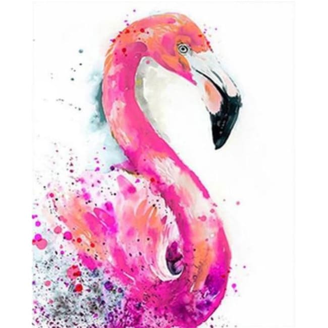 Kit pintura numerada - Flamingo psicodélico