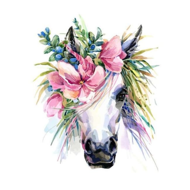 Kit pintura numerada - Cavalo flor