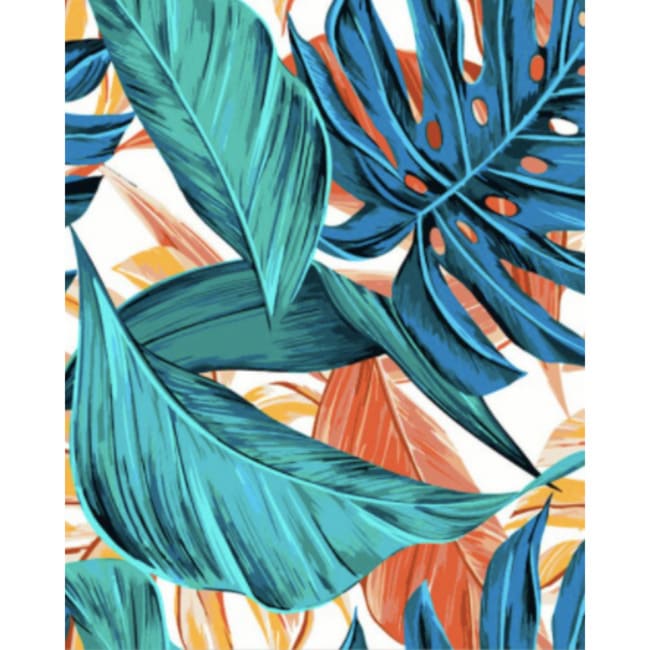 Kit pintura numerada - Folhagens primavera