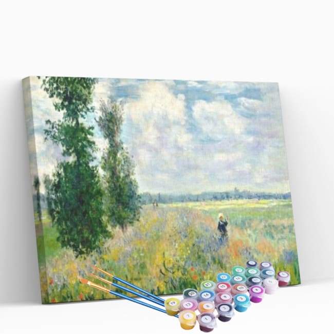 Kit pintura numerada terapêutica - Campos de Papoulas Monet