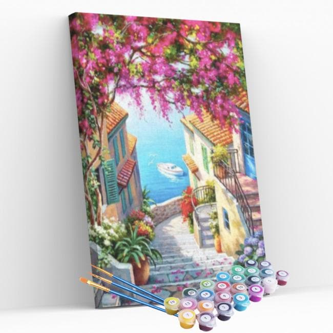Kit pintura numerada - Escadaria vista mar