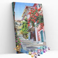 Kit pintura numerada - Escadaria florida