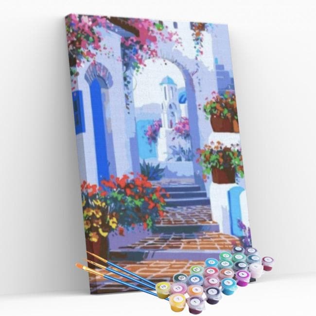 Kit pintura numerada  - Escadaria Grécia