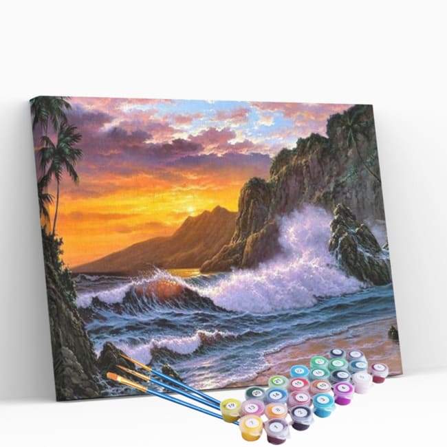 Kit pintura numerada - Ondas no mar