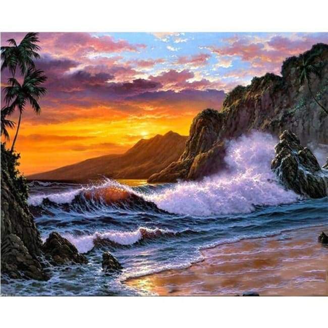 Kit pintura numerada - Ondas no mar