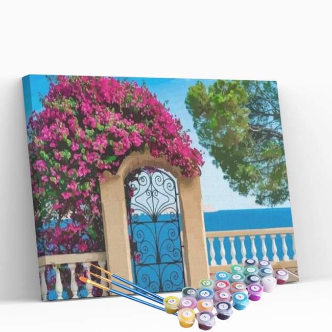 Kit pintura numerada - Porta florida mar