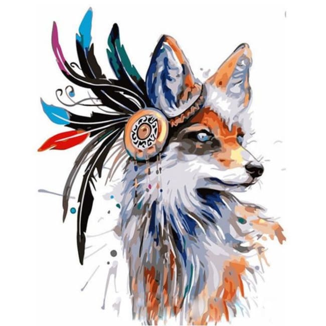 Kit pintura numerada - Lobo penas