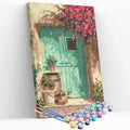 Kit pintura numerada - Porta florida