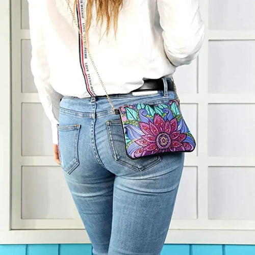 Bolsa de pintura de diamante faça você mesmo Lotus