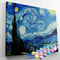 Kit Pintura Numerada  - Noite Estrelada Van Gogh