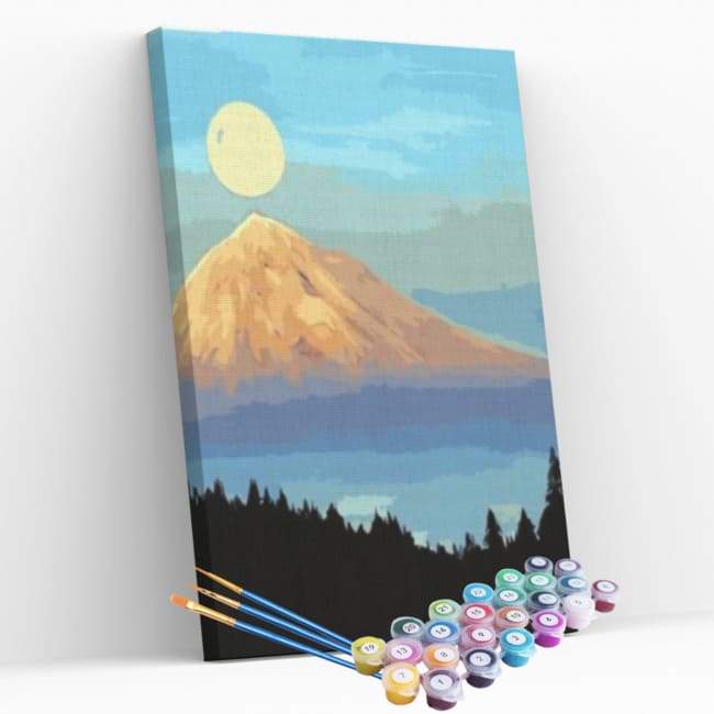 Kit pintura numerada - Montanhas entardecer