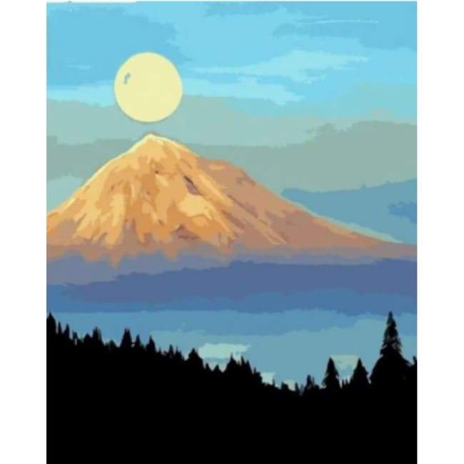 Kit pintura numerada - Montanhas entardecer