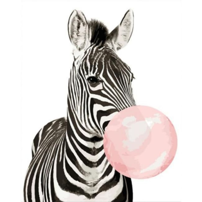 Kit pintura numerada - Zebra chiclete