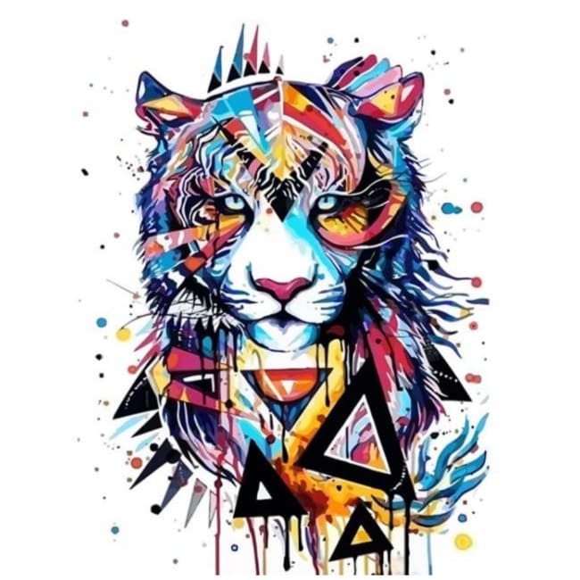 Kit pintura numerada - Onça psicodélica