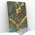 Kit pintura numerada  - Abstrato dourado