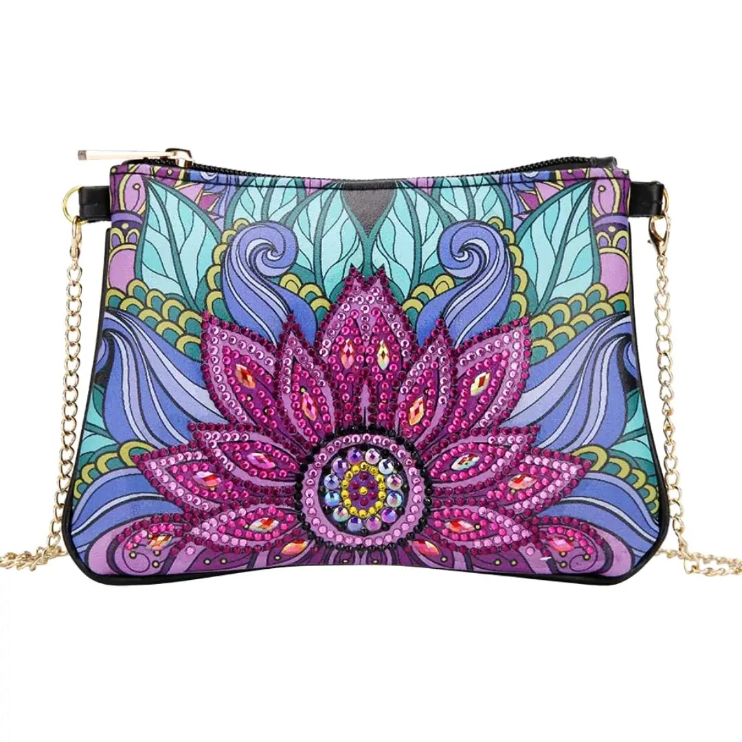 Bolsa de pintura de diamante faça você mesmo Lotus