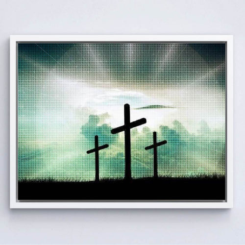 Kit Arte com Diamante - 3 Cruzes