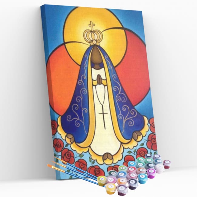 Kit pintura numerada - Nossa Senhora Aparecida desenho